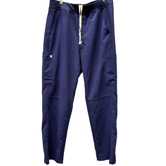 Figs Scrub Pants Mens XL Axim Cargo Navy Blue 32" Inseam Drawstring + Pockets - Picture 2 of 9
